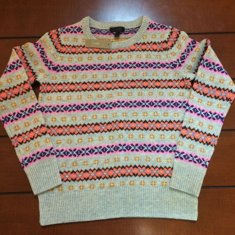 NWT J. Crew 100% lambs wool sweater xs